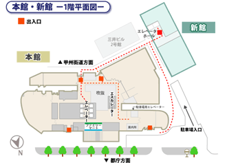 連絡通路 1階平面図